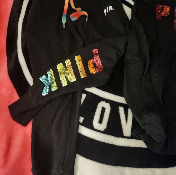 READ Victorias Secret PINK rainbow bling outfit XS/S - Picture 3 of 8